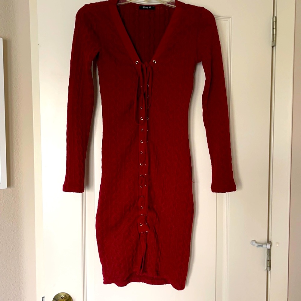 Sexy red boutique sweater dress❤️❤️